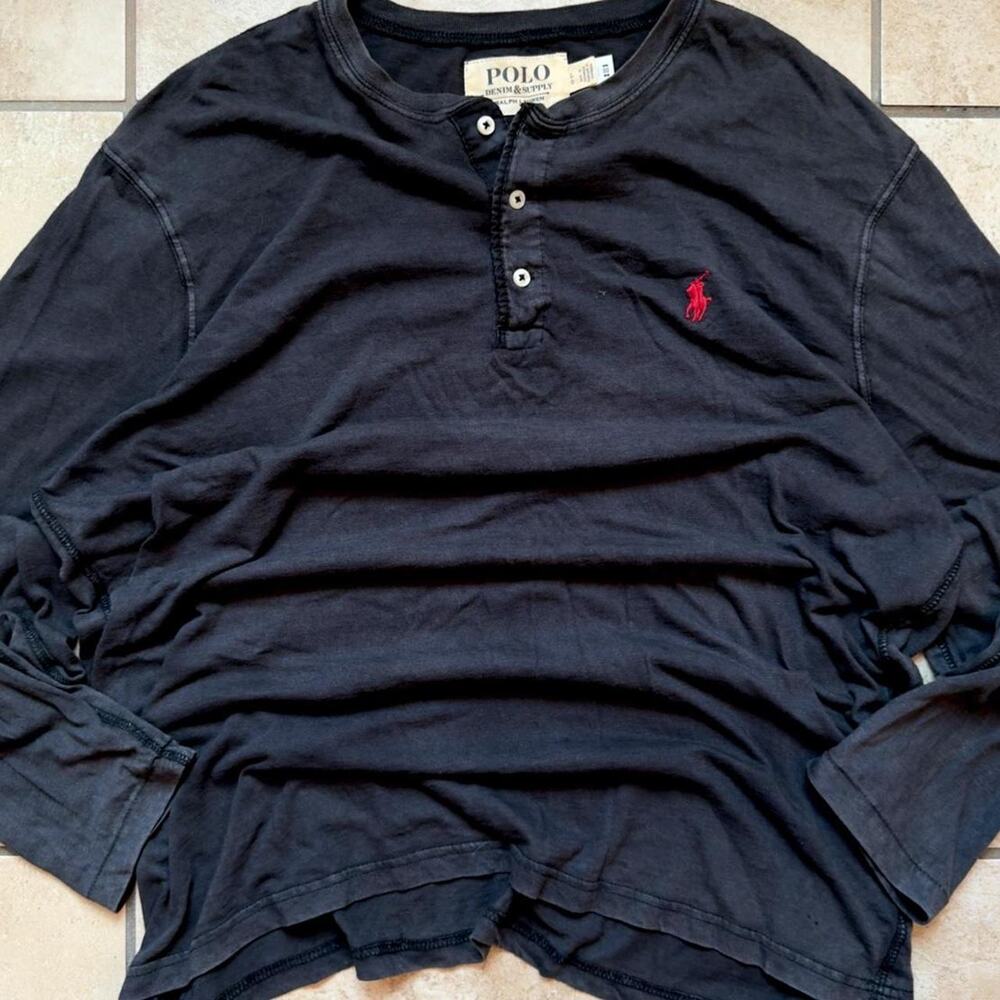 Polo Denim and Supply Ralph Lauren Henley Sweatshirt - Size L